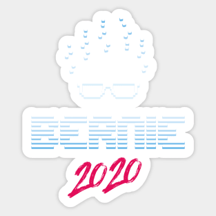 Bernie 2020 Vaporwave Style Sticker